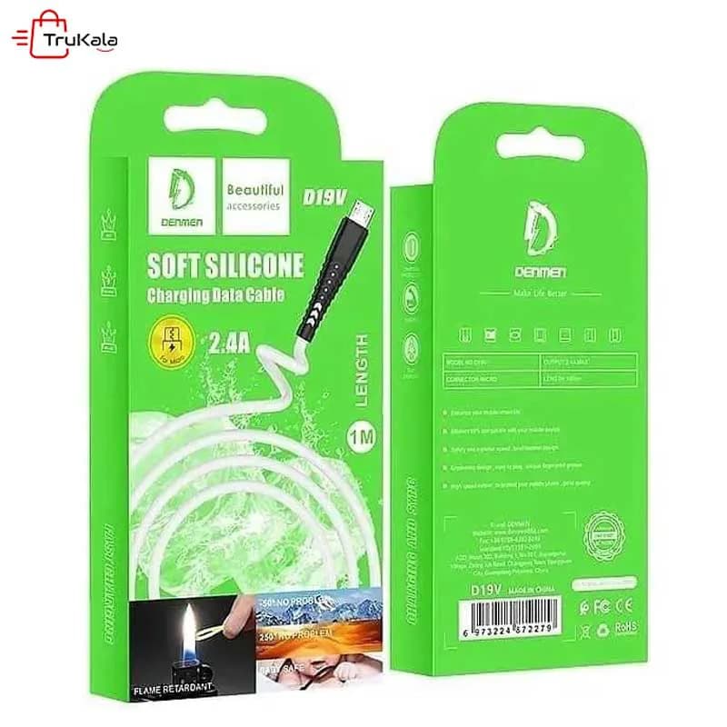 کابل شارژر سیلیکونی میکرو دنمن مدل D19V — تصویر ۵