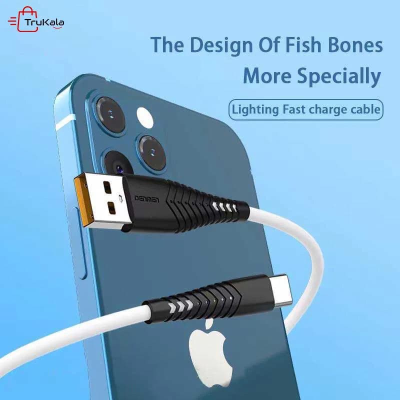 کابل شارژر سیلیکونی تایپ سی دنمن مدل D19T — تصویر ۳