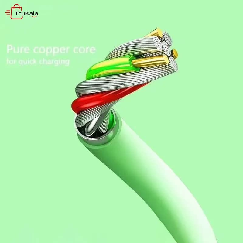 کابل شارژر سیلیکونی رنگی میکرو دنمن مدل D07V — تصویر ۴