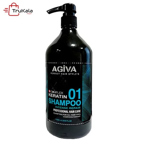 شامپو سر آگیوا مدل KERATIN 01 حجم 1000 میلی لیتر