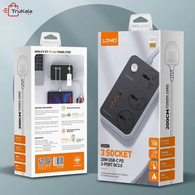 چند راهی برق الدینیو مدل SC-3412 — تصویر ۶