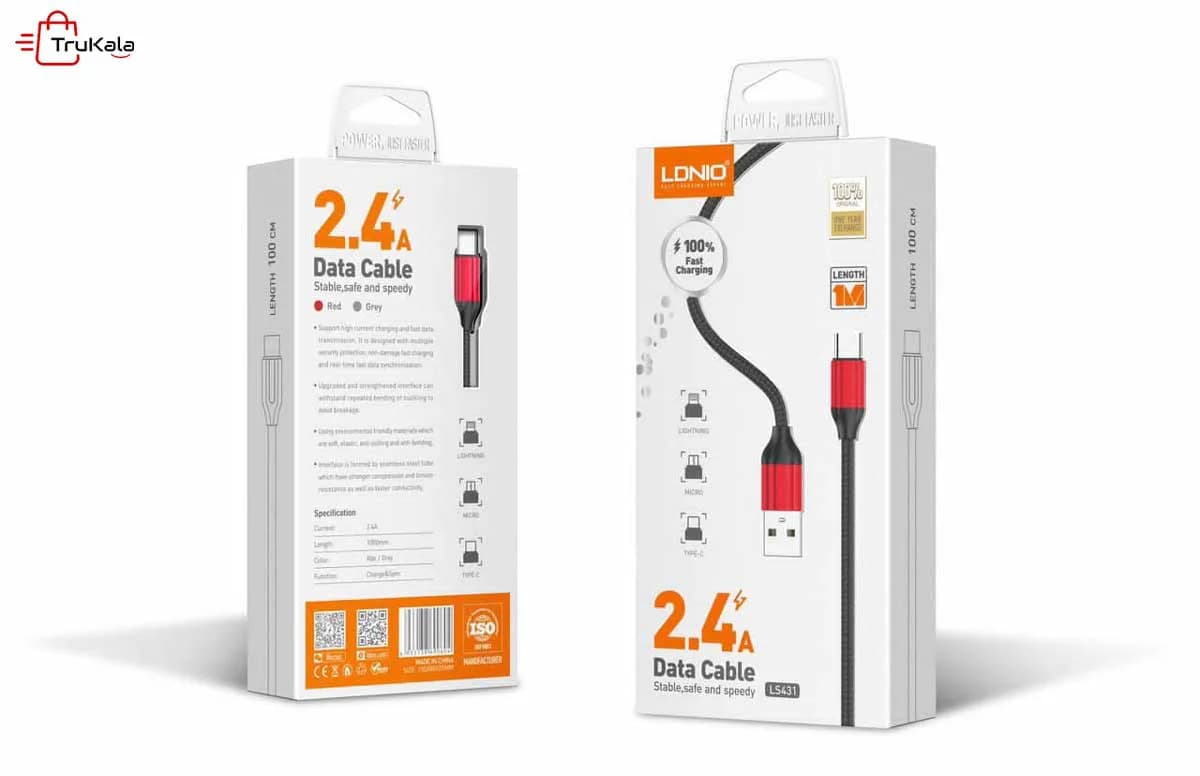 کابل شارژر میکرو الدینیو مدل LS431 — تصویر ۴