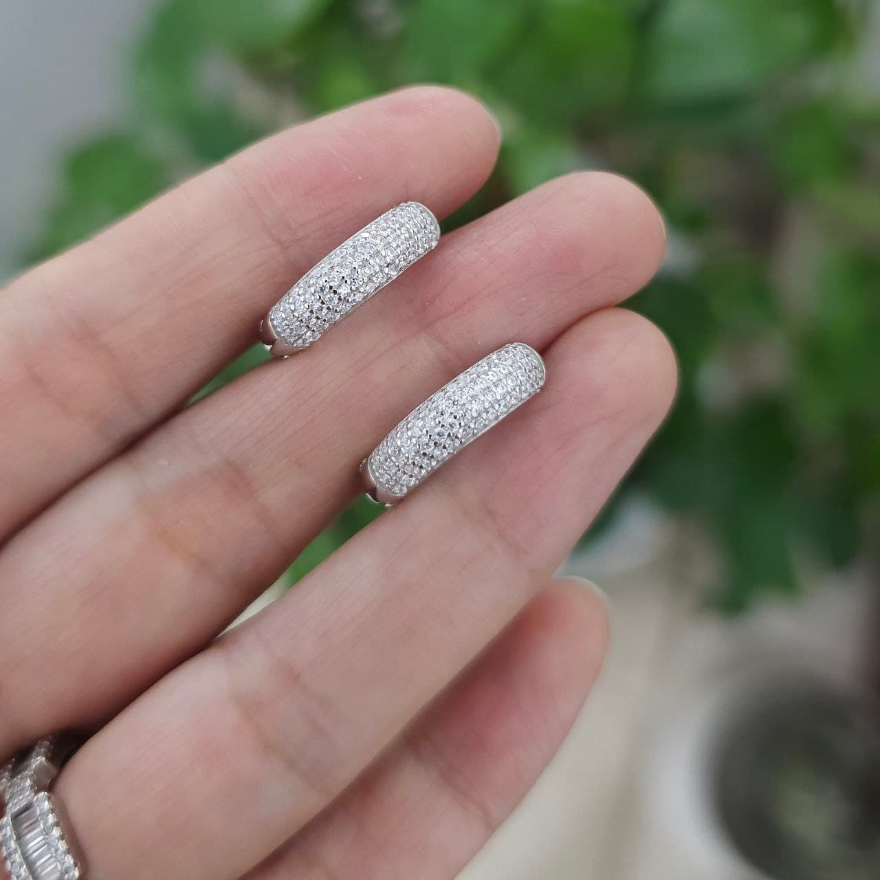 گوشواره نقره حلقه ای میکرو GT 1112 — تصویر ۲