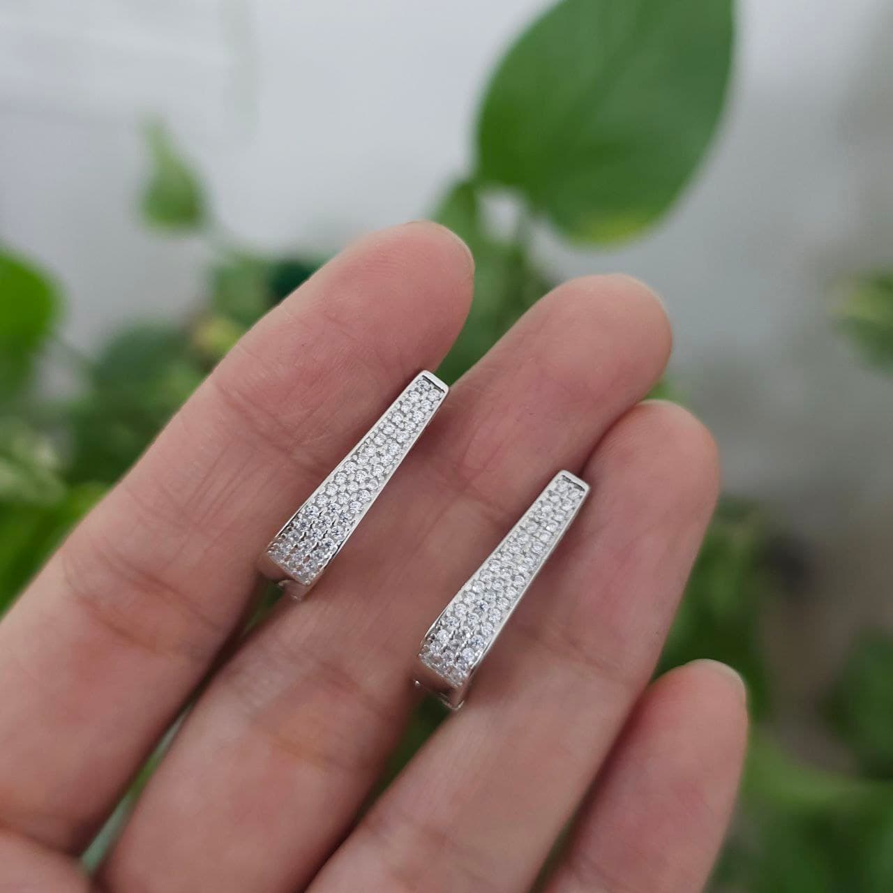 گوشواره نقره جواهر GT 1099 — تصویر ۲