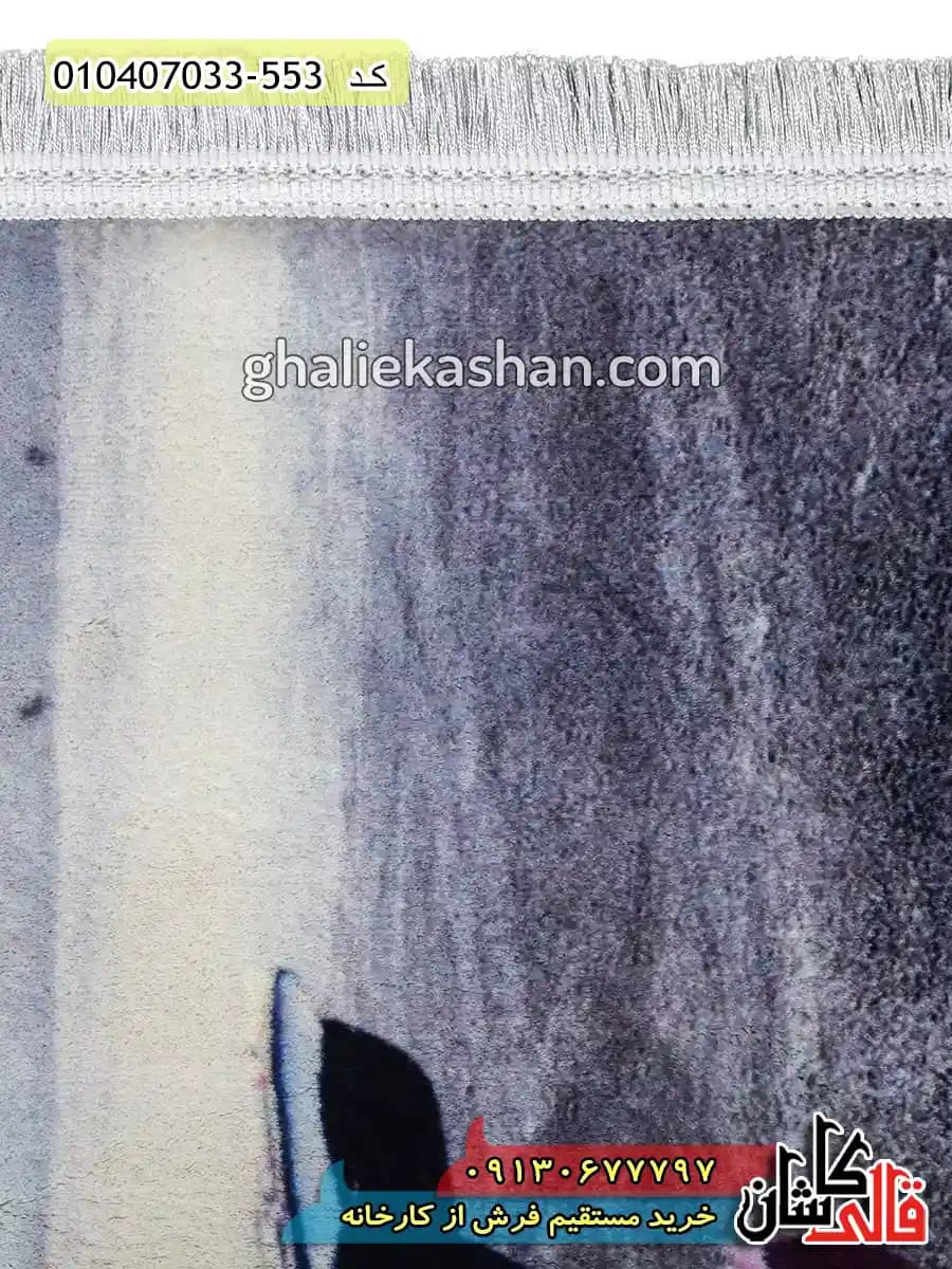 فرش فانتزی کودک پسرانه 700 شانه طرح ماشین زمینه قرمز طوسی کاشان — تصویر ۵