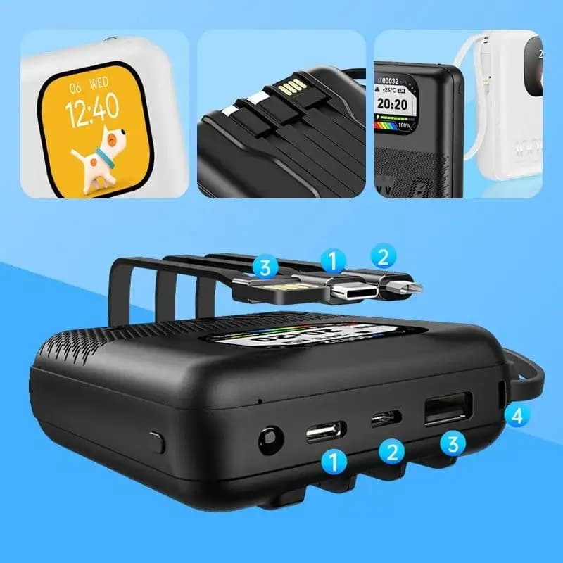 پاوربانک هوشمند جی اس ویر رنگ مشکی GS Wear مدل M2 ظرفیت 10000 میلی آمپر ساعت — تصویر ۶