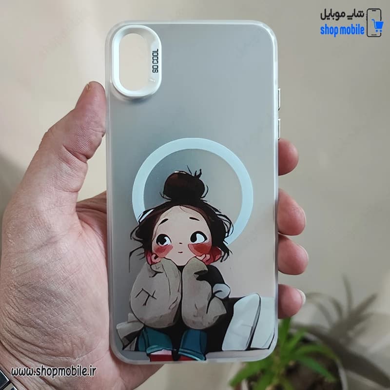 قاب گوشی آیفون XS MAX (کاور سوکول طرح مگ سیف مدل دختر منتظر)