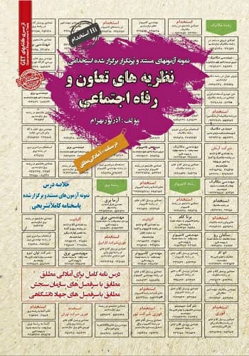 کتاب استخدامی نظریه های تعاون و رفاه اجتماعی انتشارات سامان سنجش
