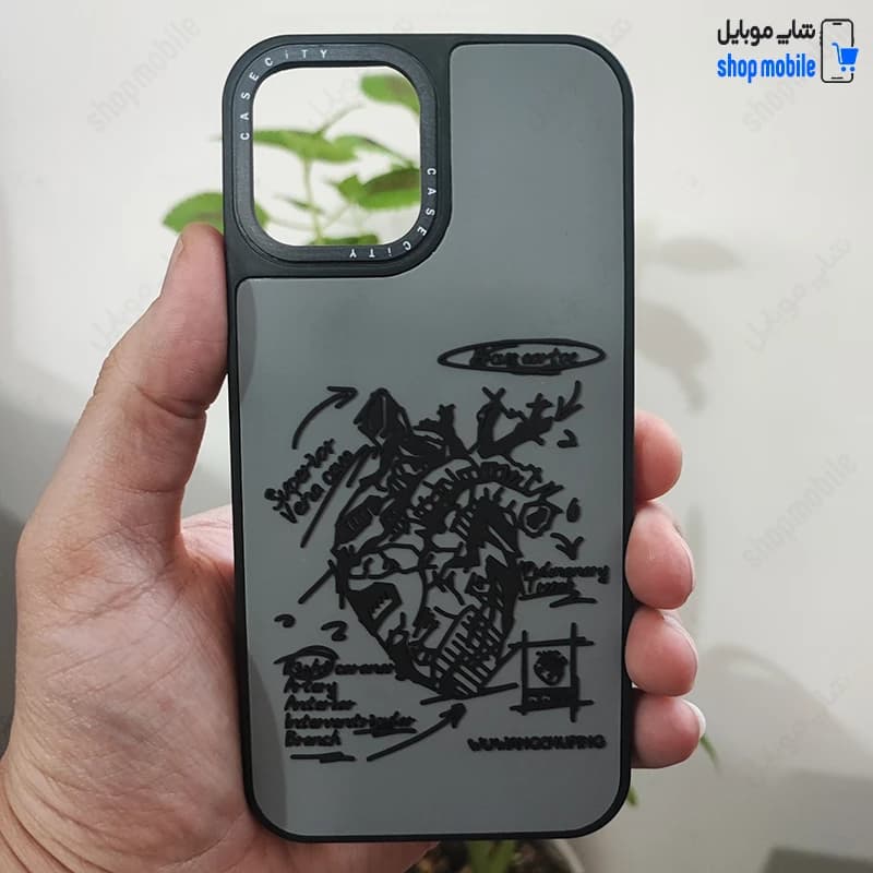 قاب گوشی آیفون 16 پرو مکس (کاور Case City طرح آناتومی قلب برجسته)