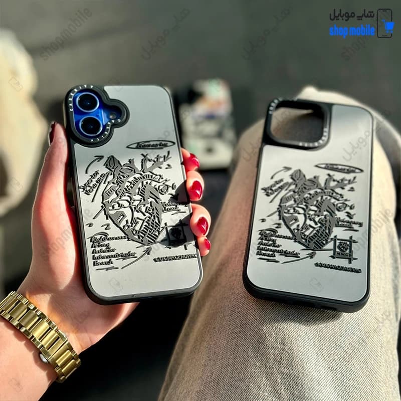 قاب گوشی آیفون 16 پرو مکس (کاور Case City طرح آناتومی قلب برجسته) — تصویر ۲