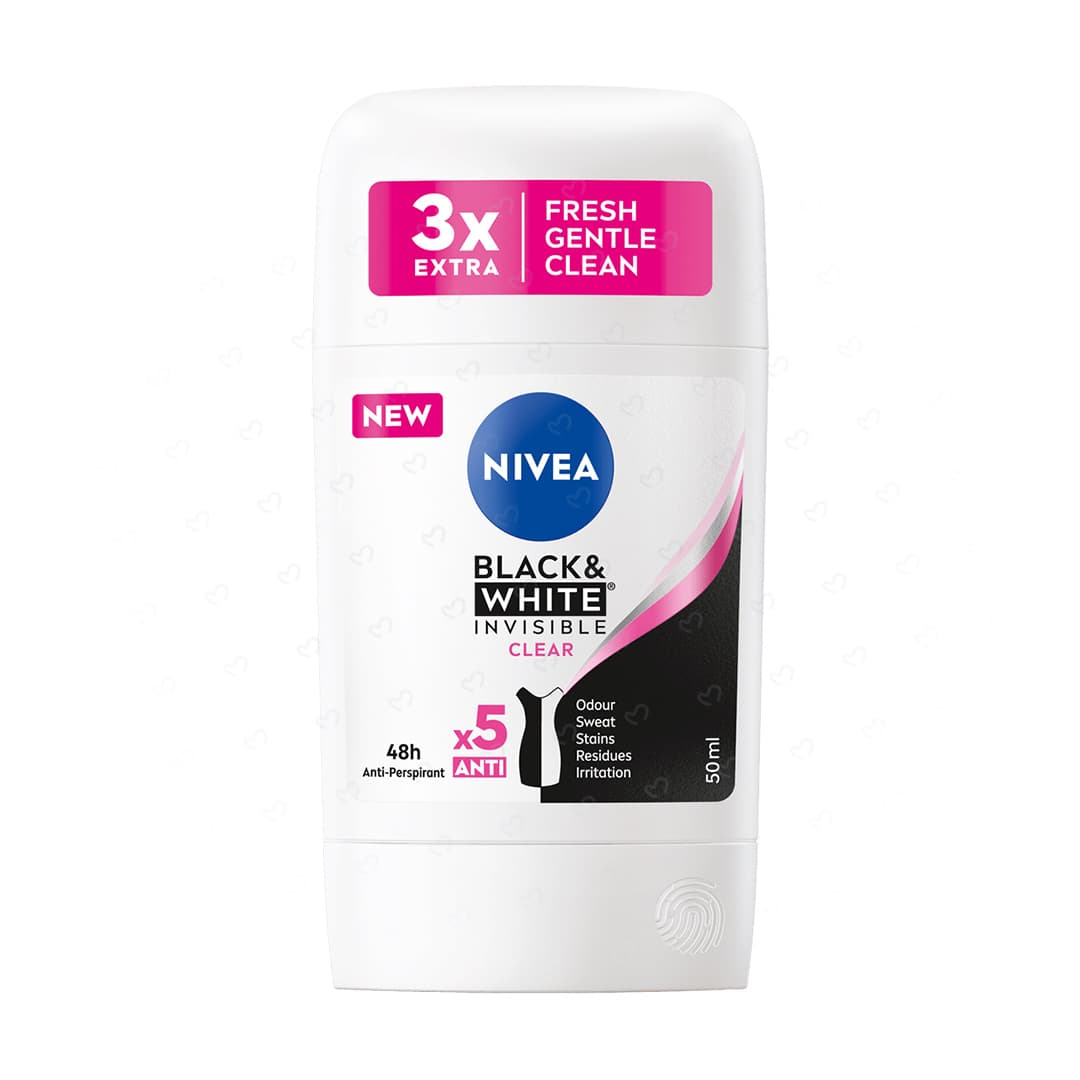 استیک ضد تعریق زنانه نیوآ NIVEA مدل BLACK WHITE حجم 50 میلی لیتر