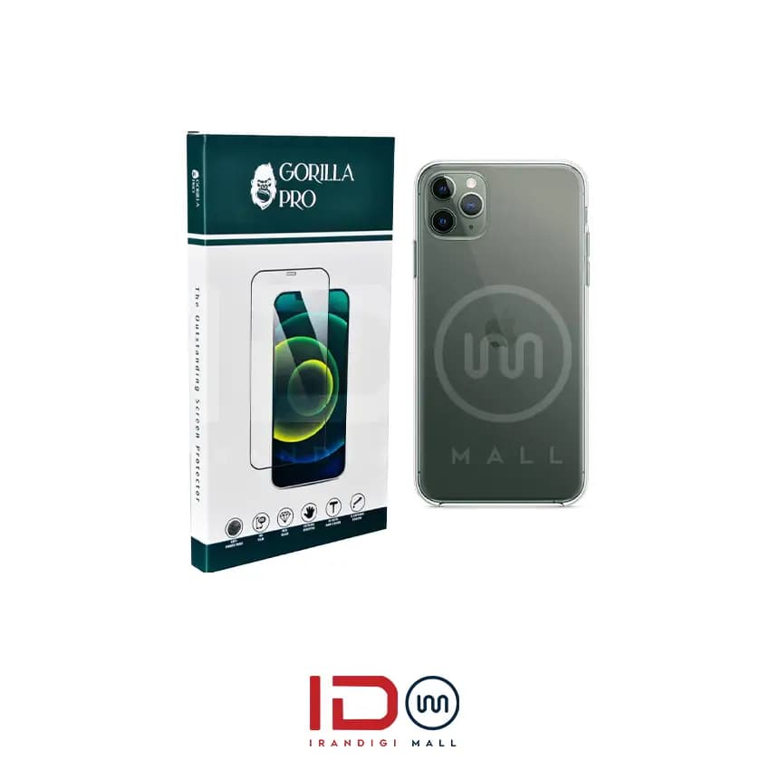 گلس و محافظ هیدروژلی (شفاف) بدنه گوشی اپل مدل iPhone 11 Pro