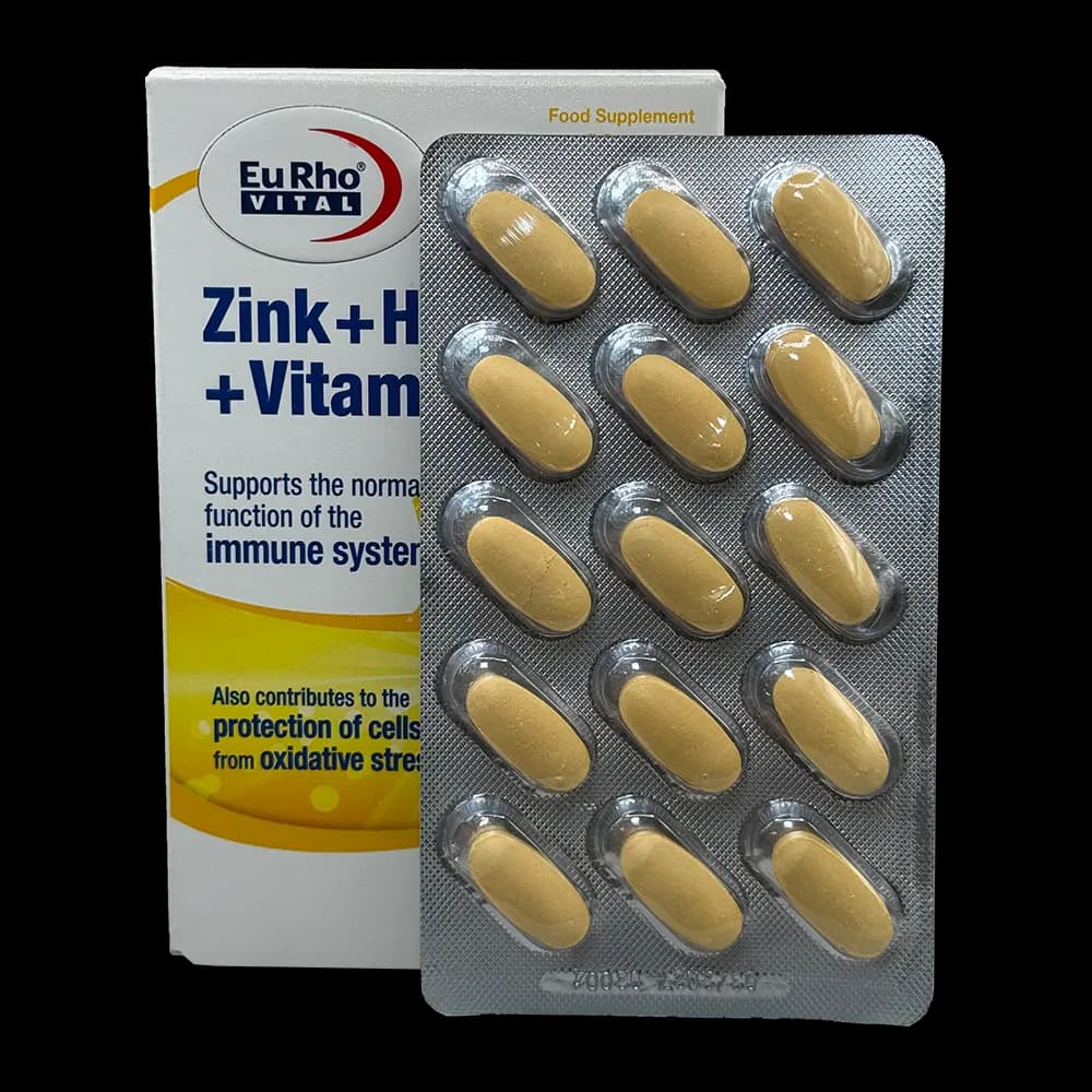قرص زینک+هیستیدین+ویتامین سی یوروویتال — تصویر ۲