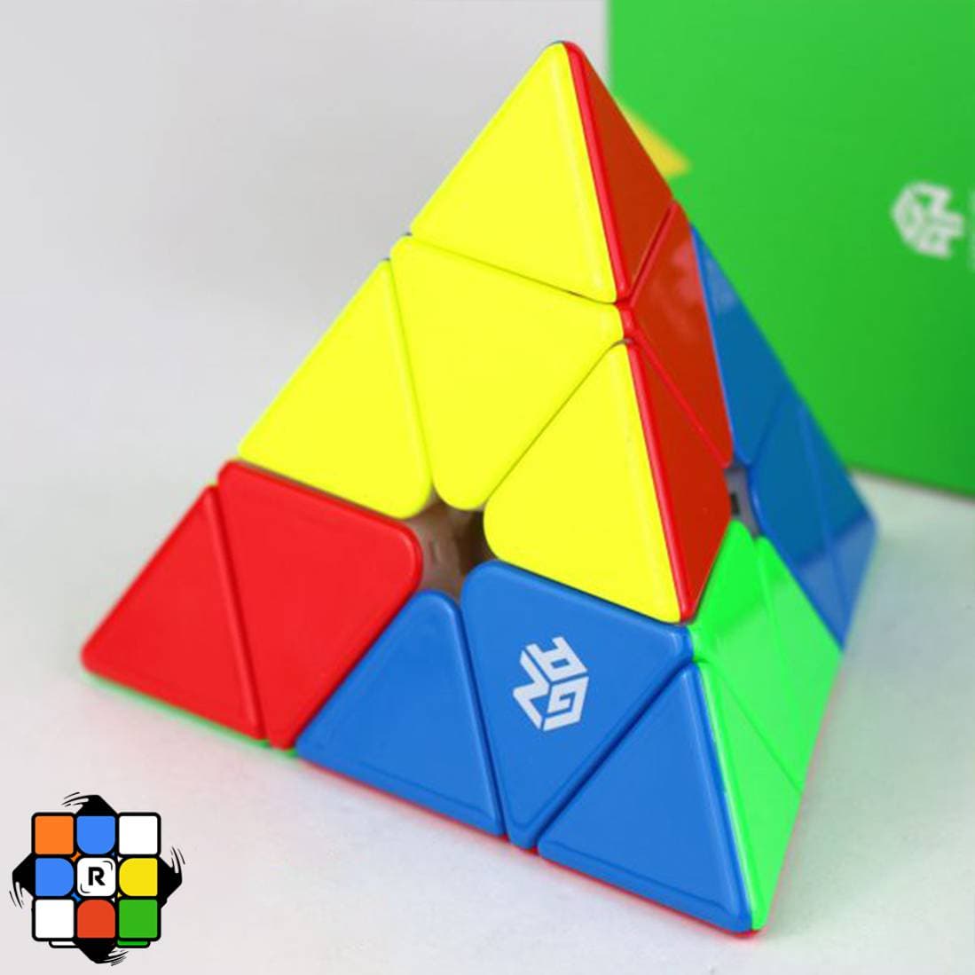 هرم گنز جی ای اس اینهنس مگنت استیکرلس یو وی GAN Pyraminx M Enhanced_UV — تصویر ۴