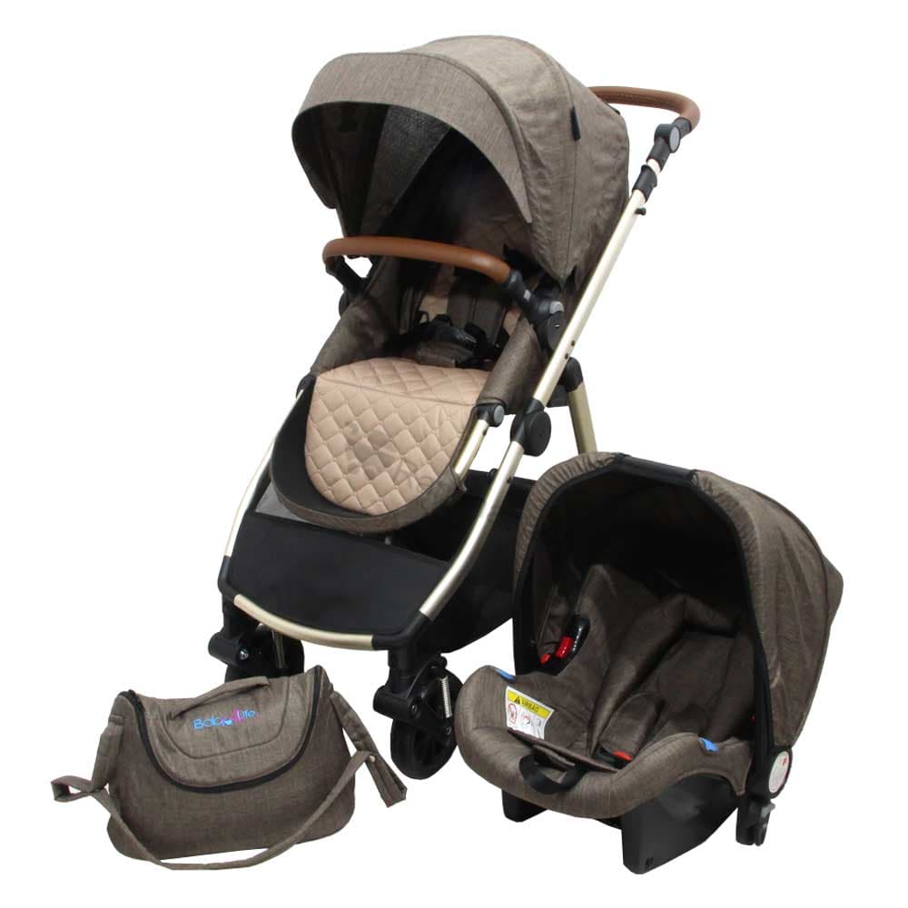 ست کالسکه کریر و ساک لوازم مسی مدل دلوکس بیبی فورلایف BABY4LIFE 6800-1