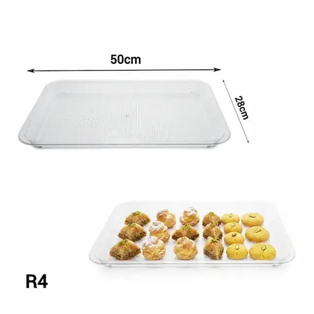 سینی مستطیل R4 شفاف کوشا