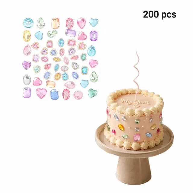 پک نگین روی کیک پاستلی 200عددی