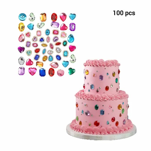 پک نگین روی کیک رنگارنگ 100عددی