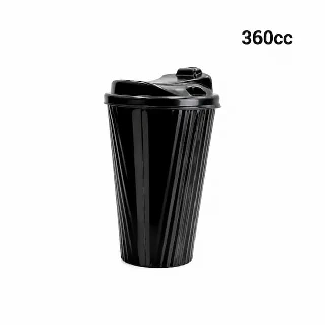 لیوان دوجداره درب دار 360 سی سی 10 عددی