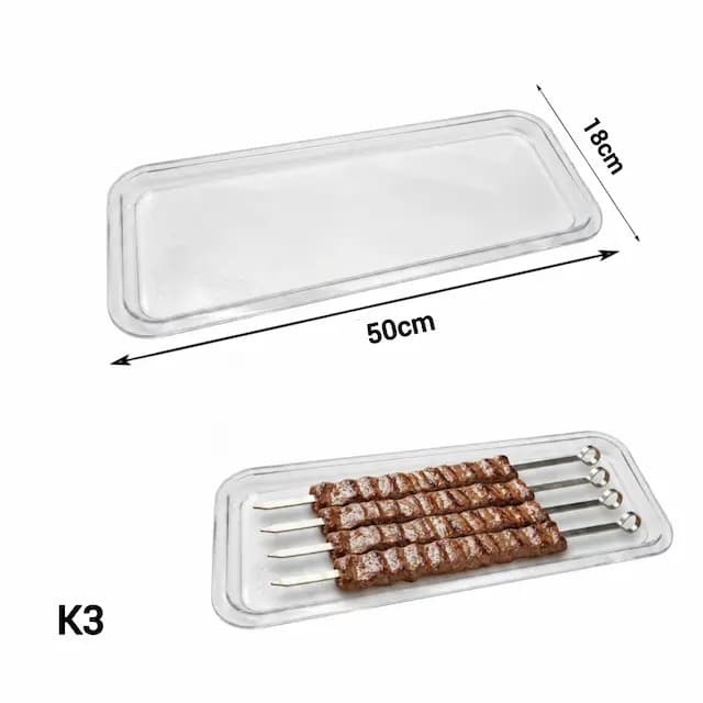 سینی کبابی K3 شفاف کوشا