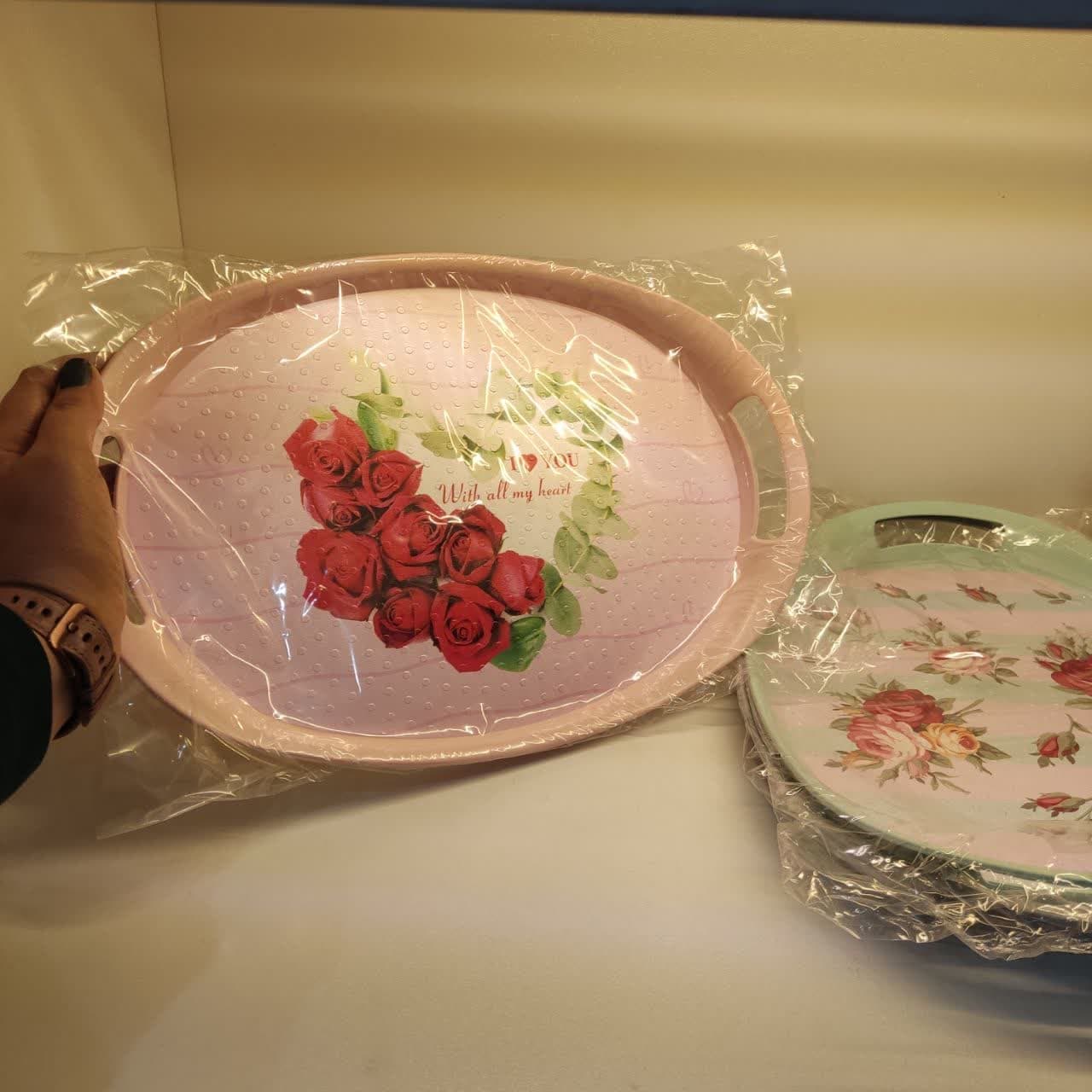 سینی بزرگ بیضی طرح دار — تصویر ۴