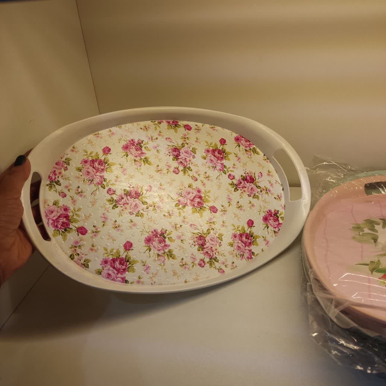 سینی بزرگ بیضی طرح دار — تصویر ۳
