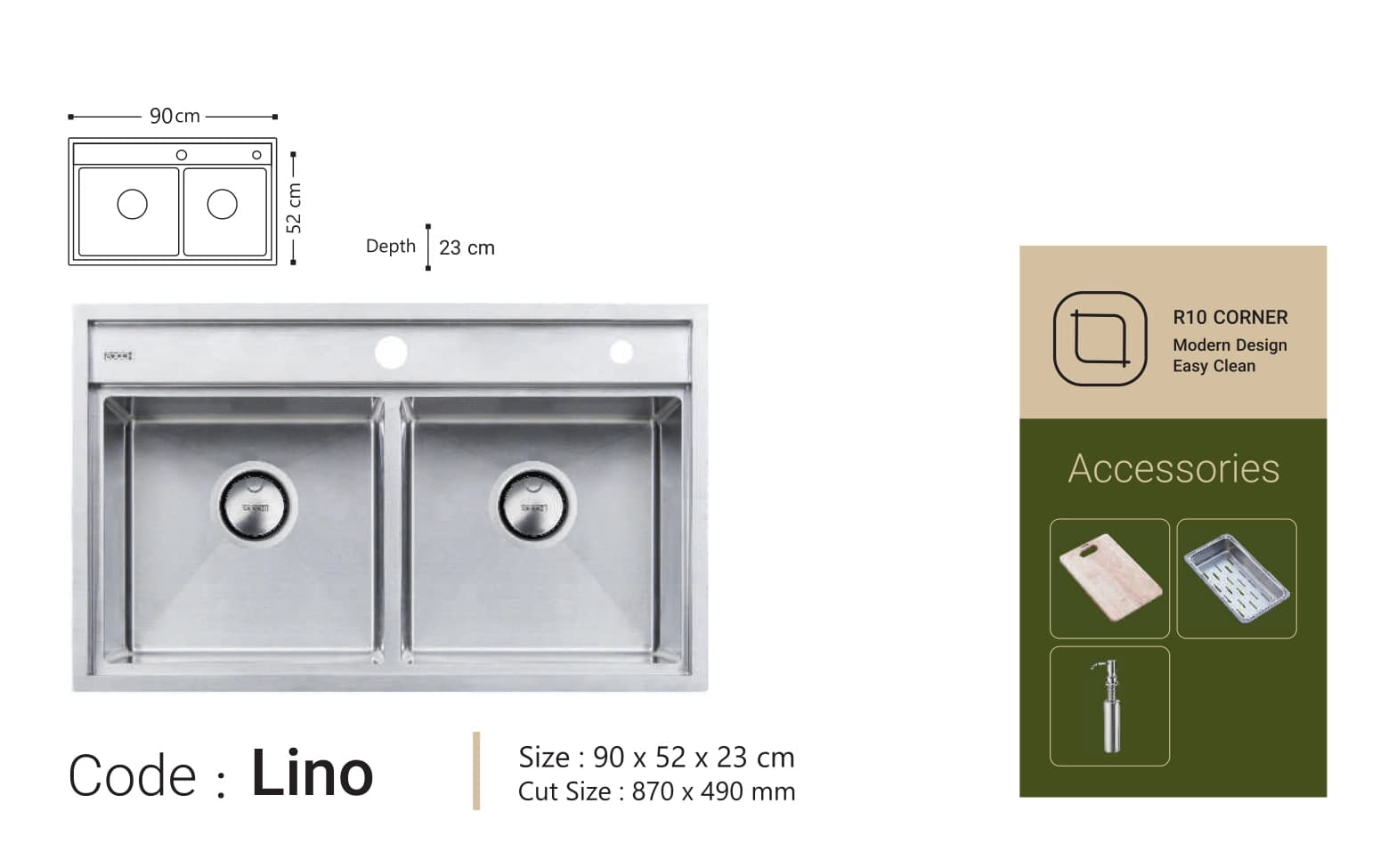 سینک ظرفشویی بوچی Bocchi مدل لینو Lino