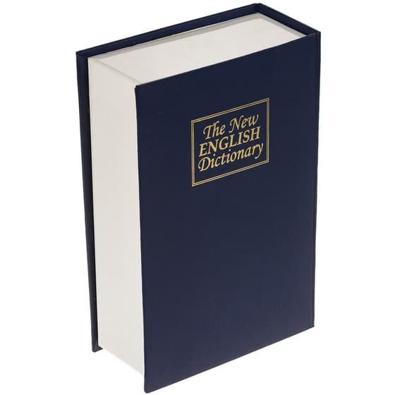 صندوق کتابی امن سدید مدل English Dictionary قفل رمزدار سرمه ای کد M10134