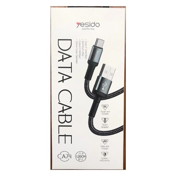 کابل تبدیل USB به USB-C یسیدو مدل ca74 طول 1.2 متر کد M10099