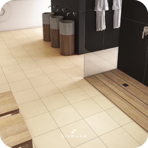 سرامیک 60*60 رستیک پیترا کرم طلایی پالرمو — تصویر ۲