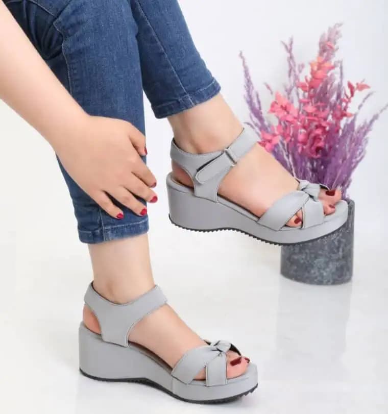 صندل لژدار گره ای (طوسی) کد 4107