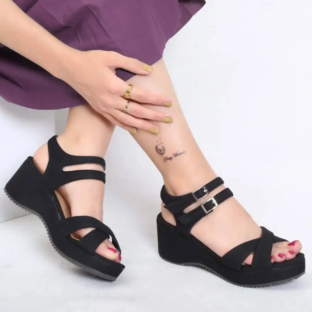 صندل لژدار دوسگک (مشکی) کد 4105