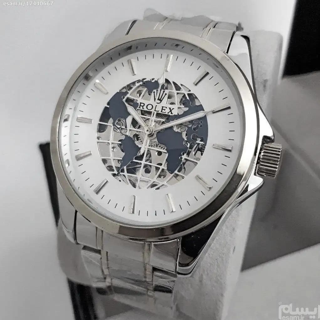 ساعت مردانه ROLEX (نقره ای) کد 4063