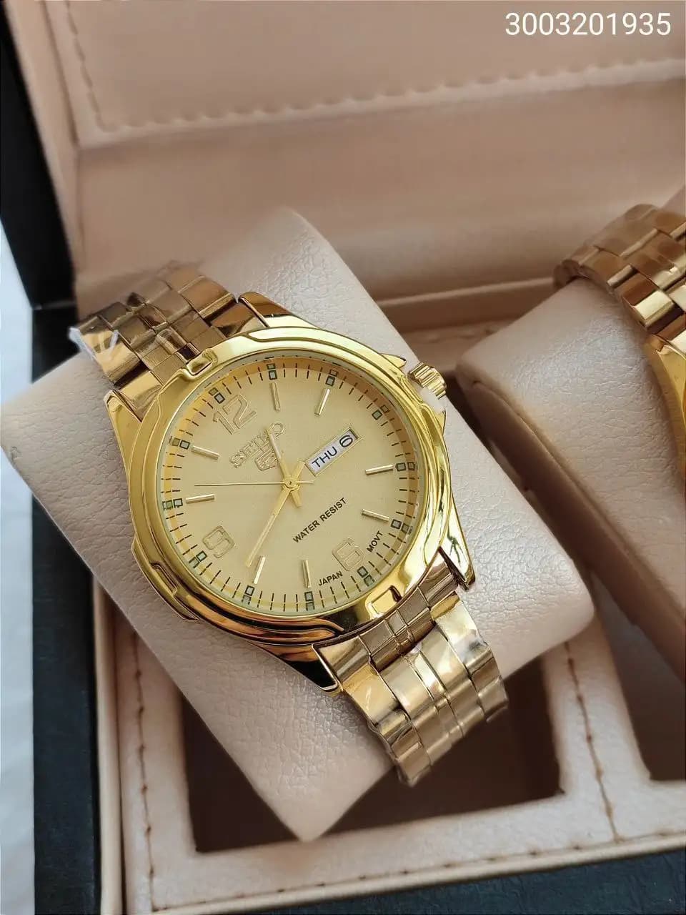 ساعت مردانه SEIKO 5 (طلایی صفحه طلایی) کد 4052