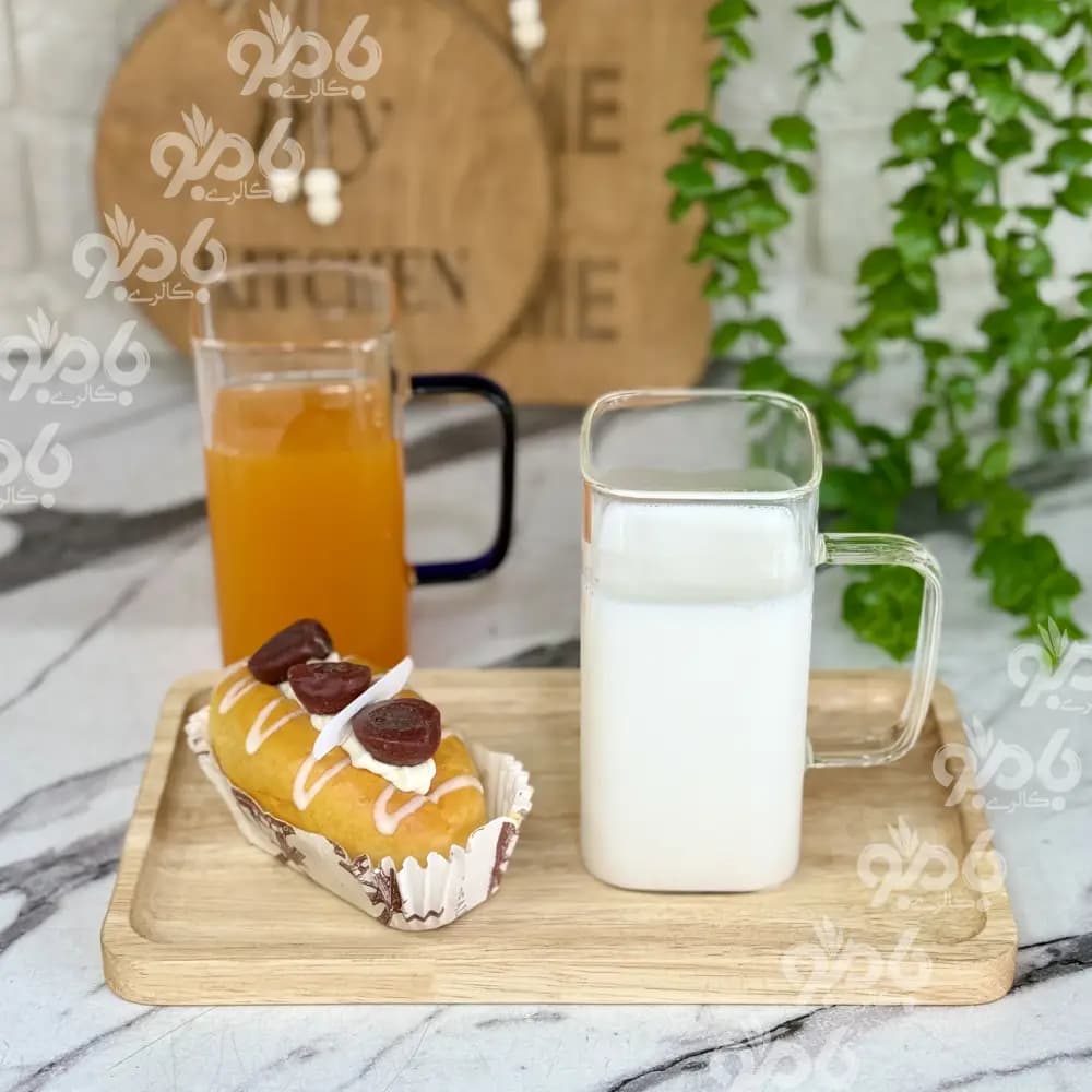 ماگ پیرکس مربع دسته رنگی 6*12