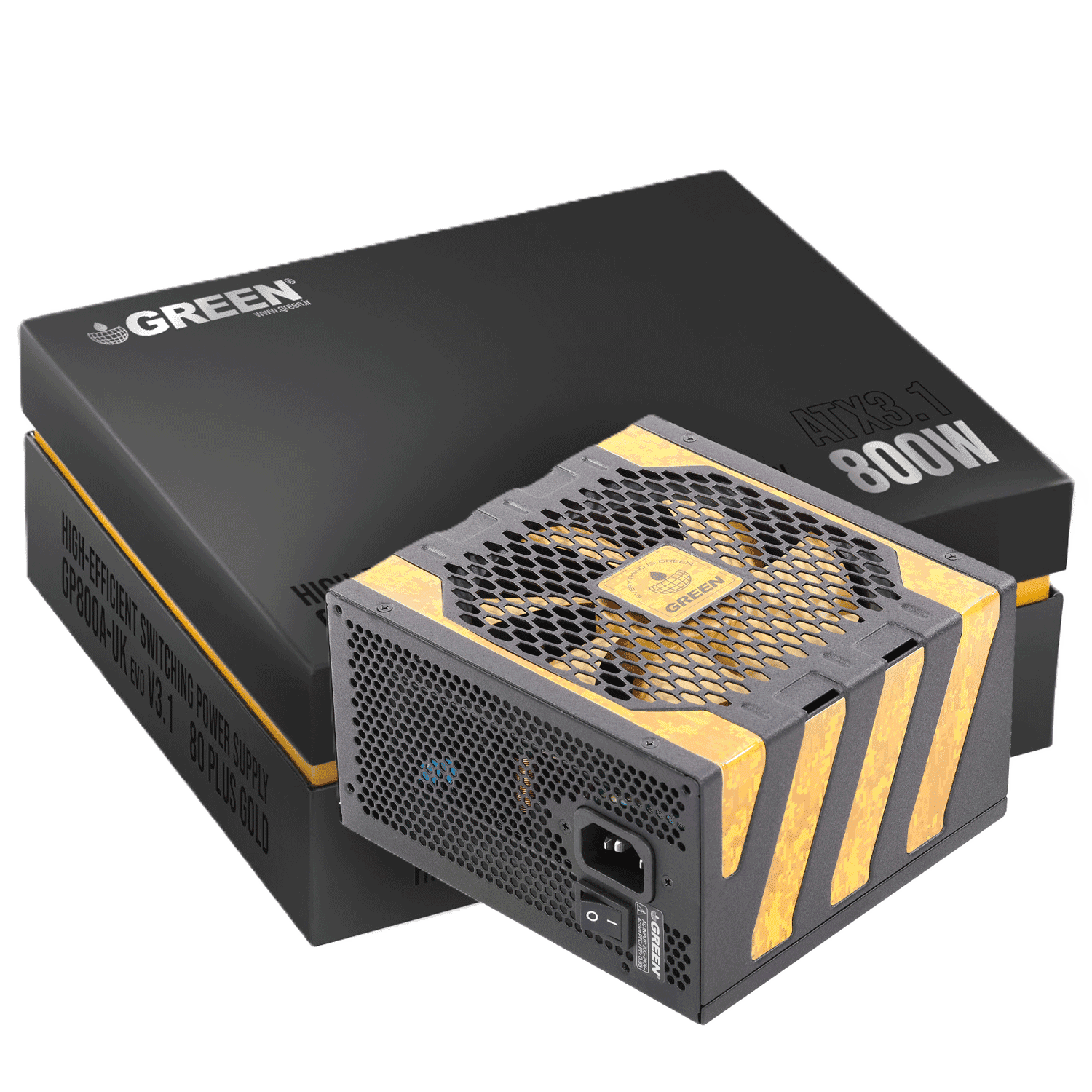 پاور غیر ماژولار گرین مدل GP800A-UK EVO V3.1 800W