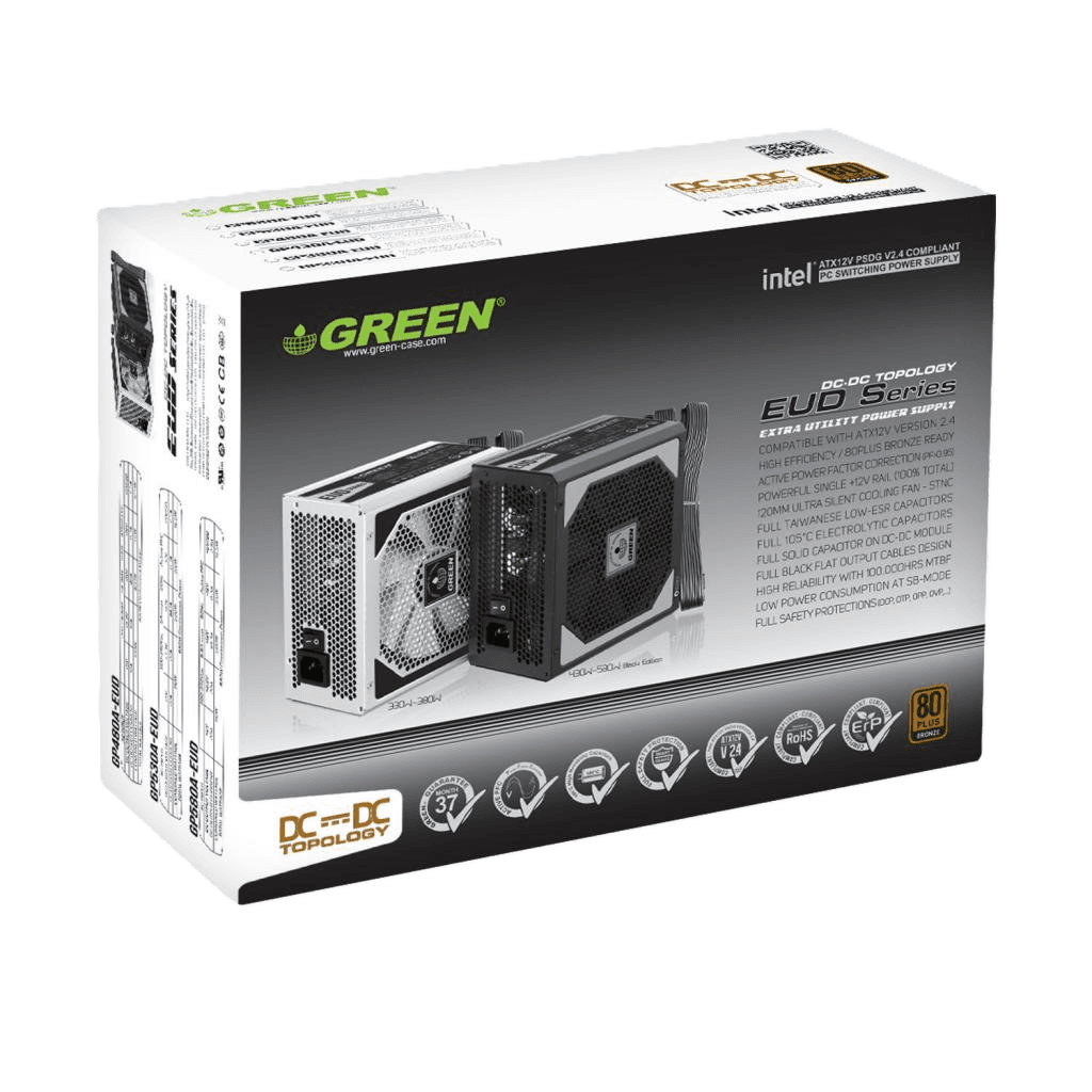 پاور غیر ماژولار گرین مدل GP430A-EUD 430W — تصویر ۵