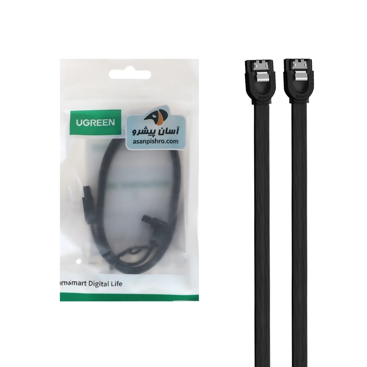 کابل نیم متری UGREEN SATA III مدل 30797