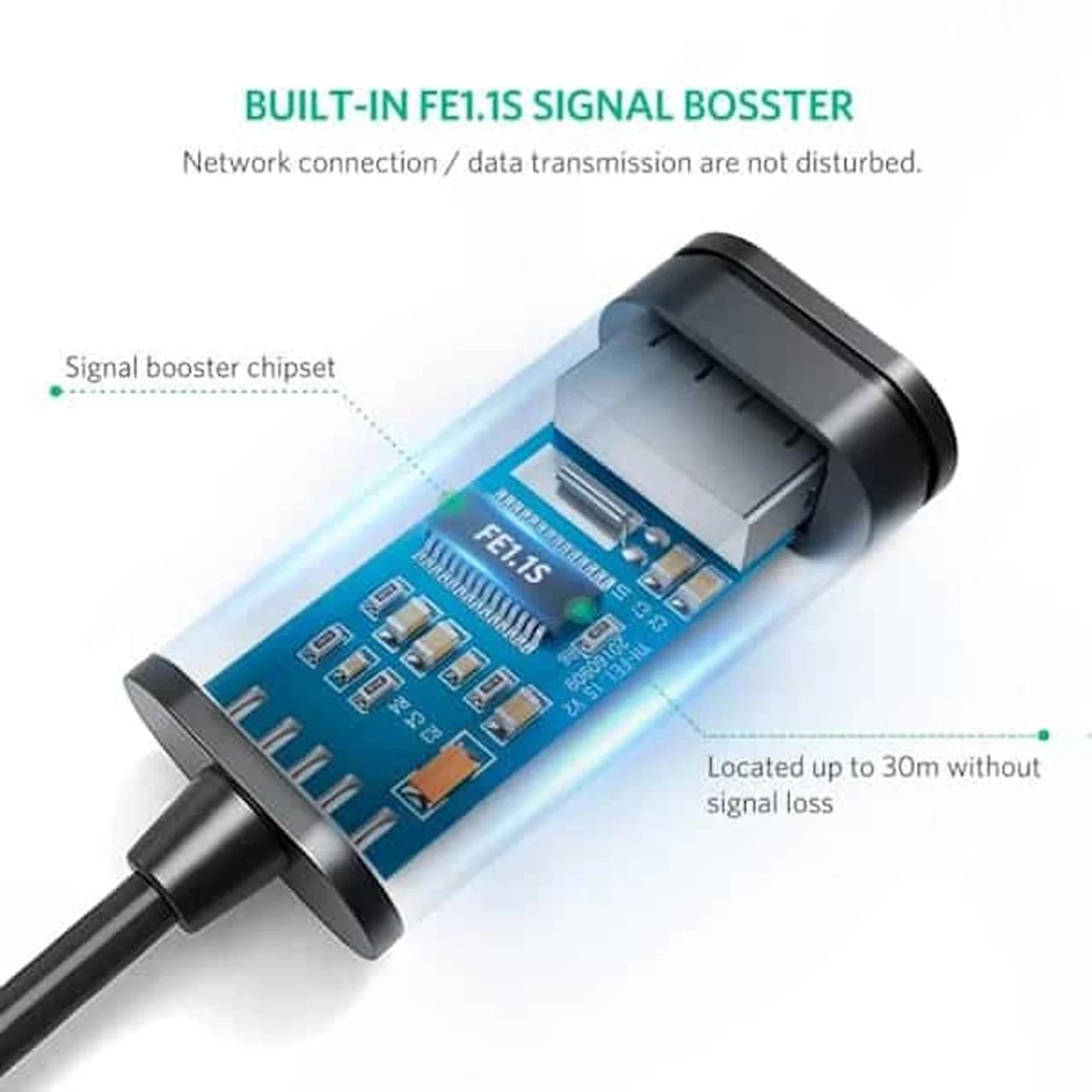 کابل افزایش طول پنج متری UGREEN USB2.0 مدل US103-10318 — تصویر ۷