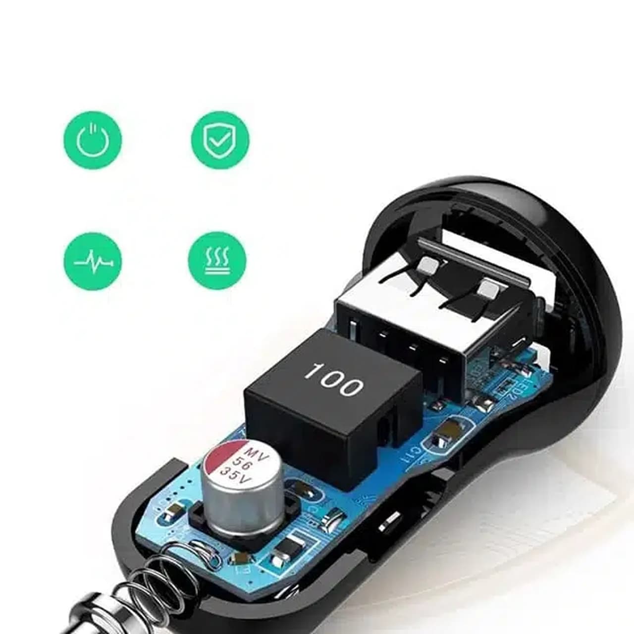 شارژر فندکی فست دو پورت UGREEN 12W مدل ED018-50875 — تصویر ۳