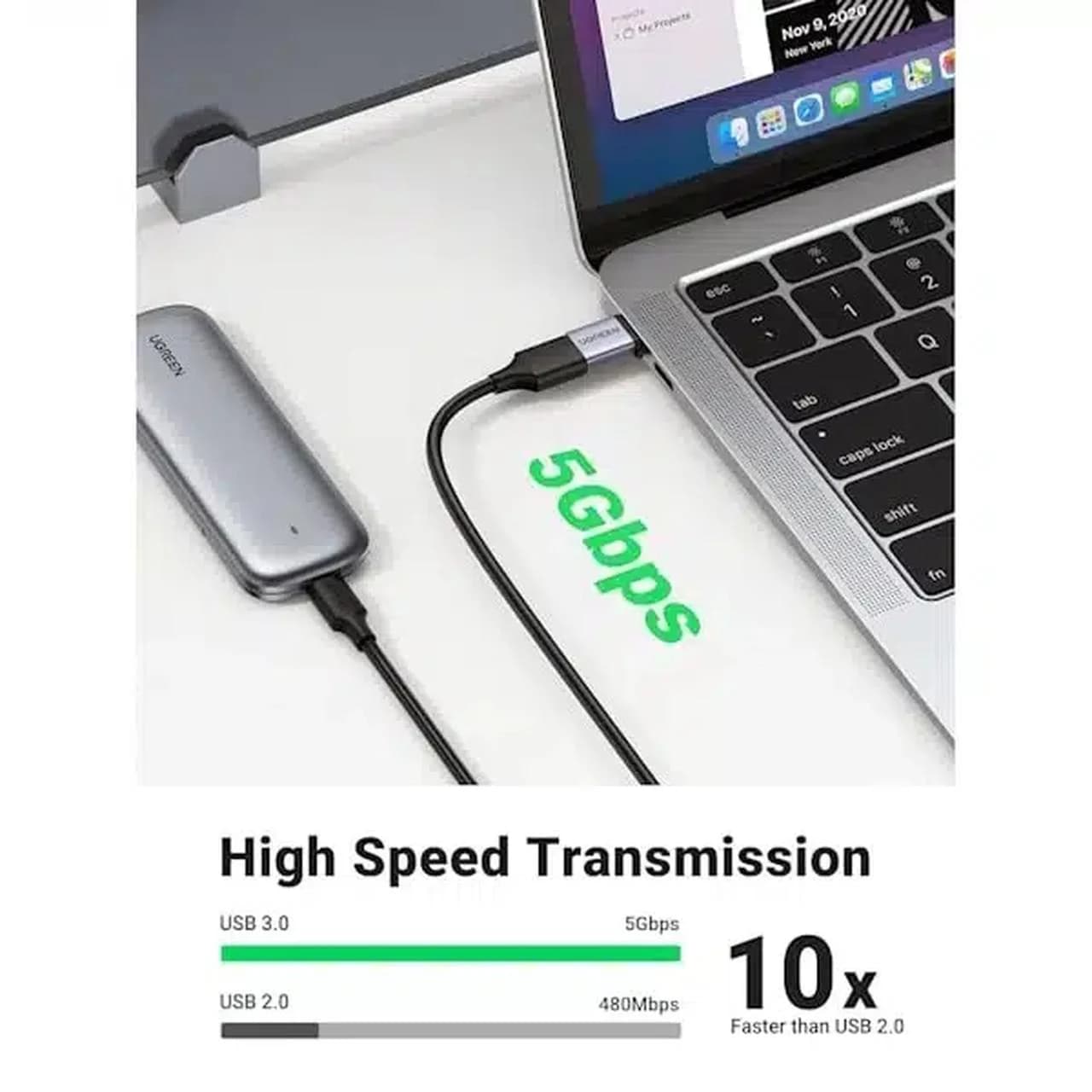 تبدیل UGREEN Type-C To USB OTG مدل 50283 — تصویر ۶
