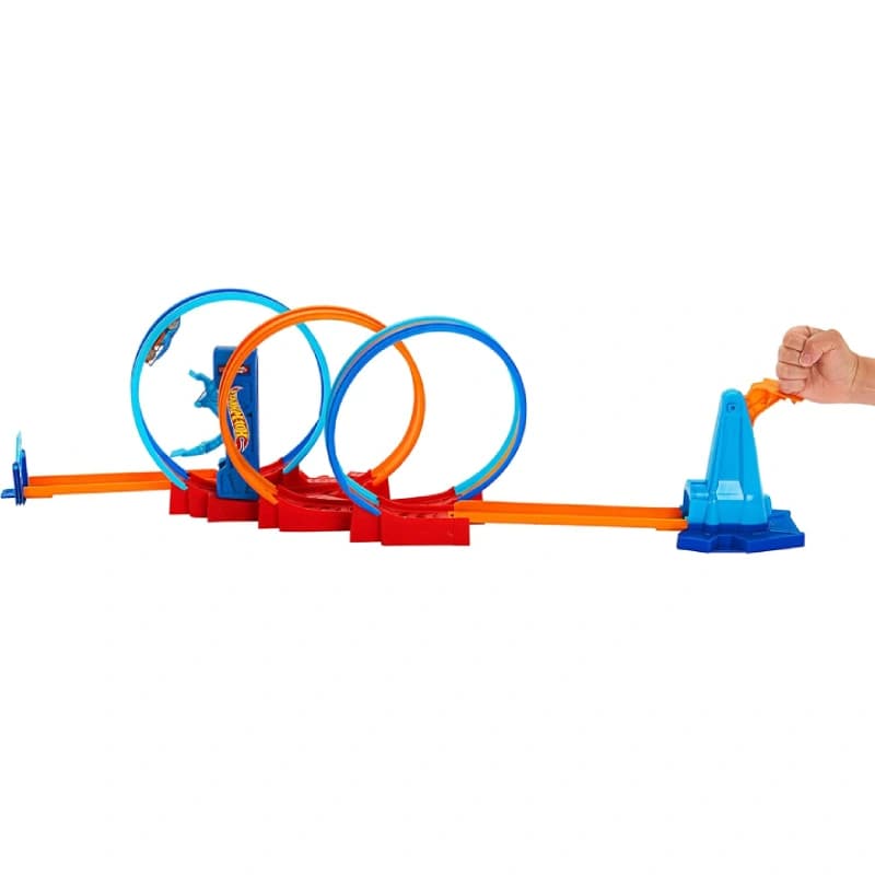 پیست جذاب Hot Wheels با سه لوپ و یک ماشین مسابقه‌ای — تصویر ۵