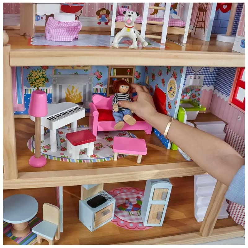 خانه چوبی عروسکی کیدکرفت مدل kidkraft 65054 — تصویر ۶