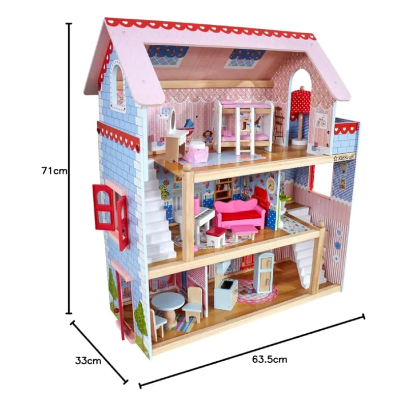 خانه چوبی عروسکی کیدکرفت مدل kidkraft 65054 — تصویر ۲