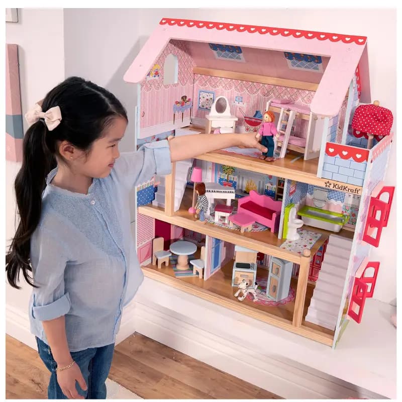 خانه چوبی عروسکی کیدکرفت مدل kidkraft 65054 — تصویر ۸