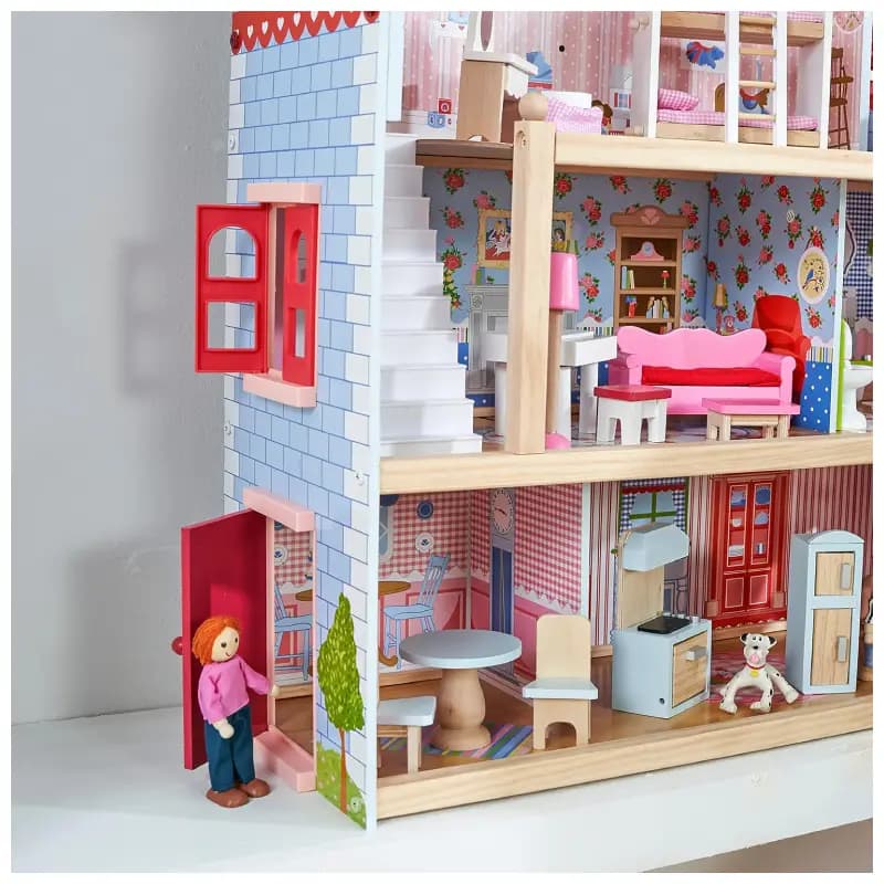 خانه چوبی عروسکی کیدکرفت مدل kidkraft 65054 — تصویر ۵