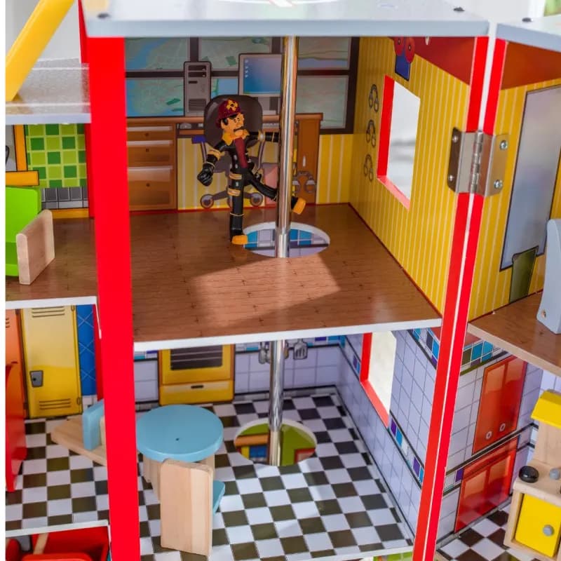 خانه آتش نشانی چوبی کیدکرفت مدل kidkraft 63239 — تصویر ۵