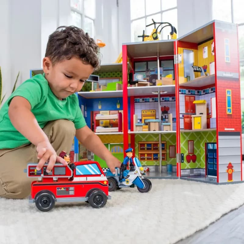 خانه آتش نشانی چوبی کیدکرفت مدل kidkraft 63239 — تصویر ۸