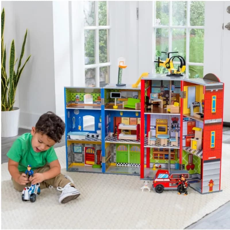 خانه آتش نشانی چوبی کیدکرفت مدل kidkraft 63239 — تصویر ۷
