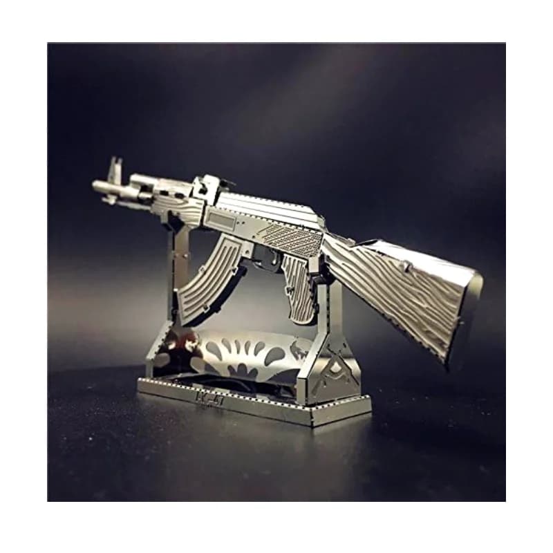 ساختنی فلزی سه بعدی مسلسل Ak47 کد W11107 — تصویر ۴